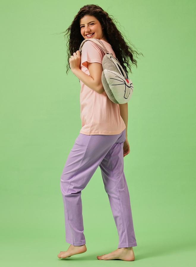 Clovia Lola Bunny Cotton T-Shirt and Pyjama Set - Image 5